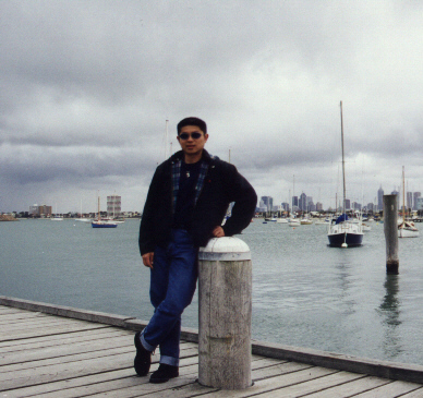 Taking at St. Kilda beach in late Nov 1998